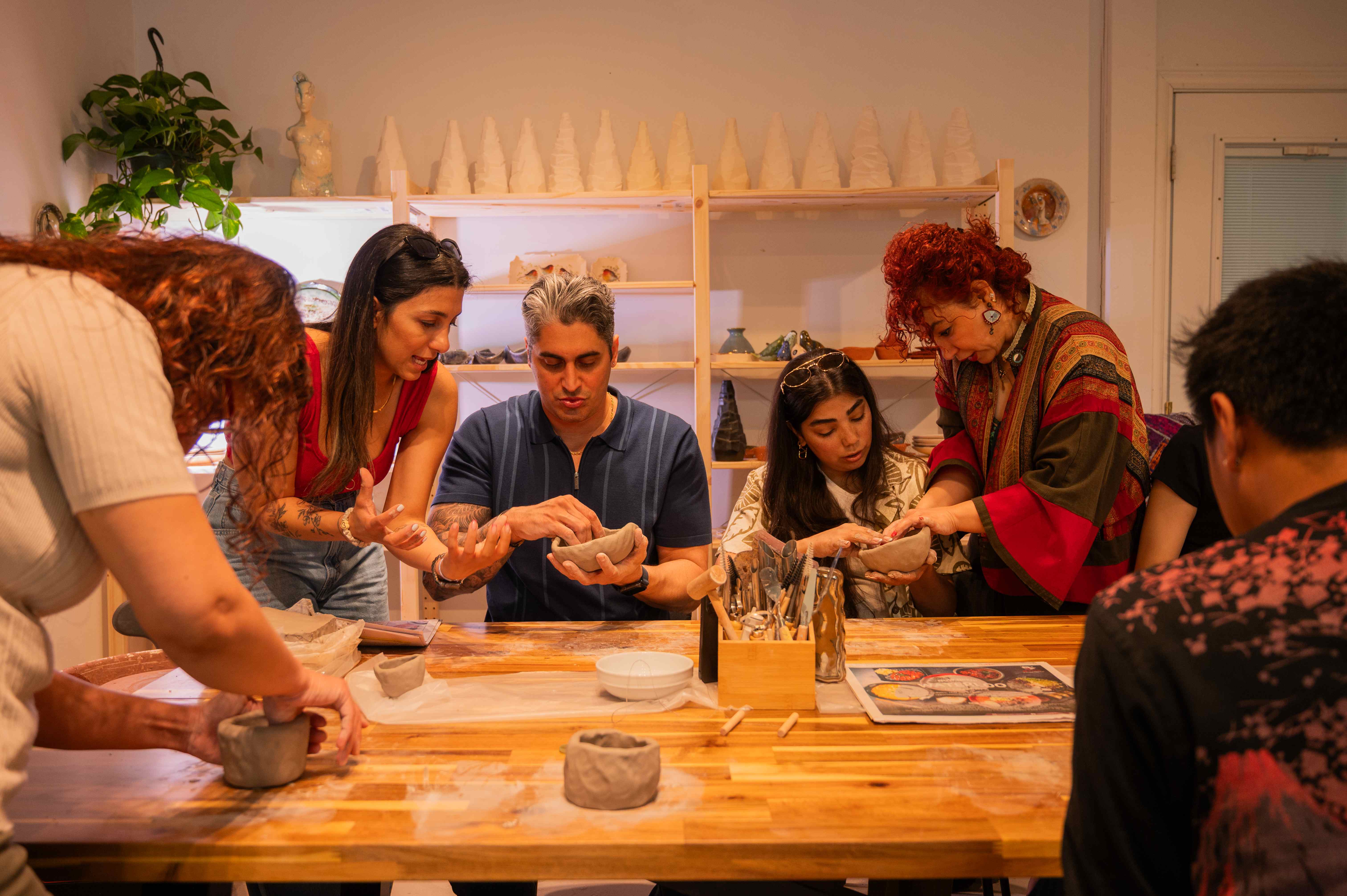 Pottery Instruction Scene